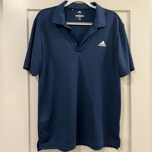 Men’s Navy Blue Adidas Golf Polo Performance Collared Shirt